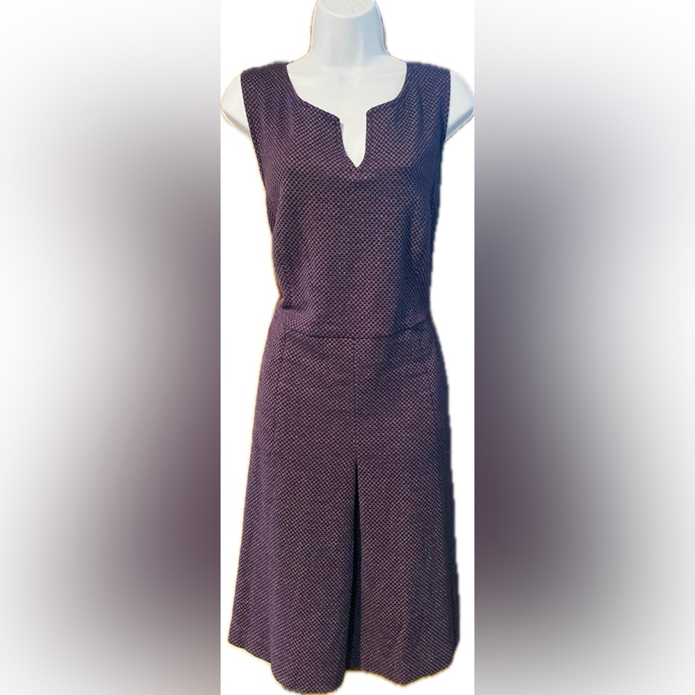 Merona plus size 18 sleeveless v neck cotton blend purple checkered with pockets
